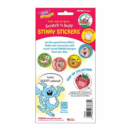 Trend Neat/Soap Scent Retro Scratch n Sniff Stinky Stickers, 144PK T83633